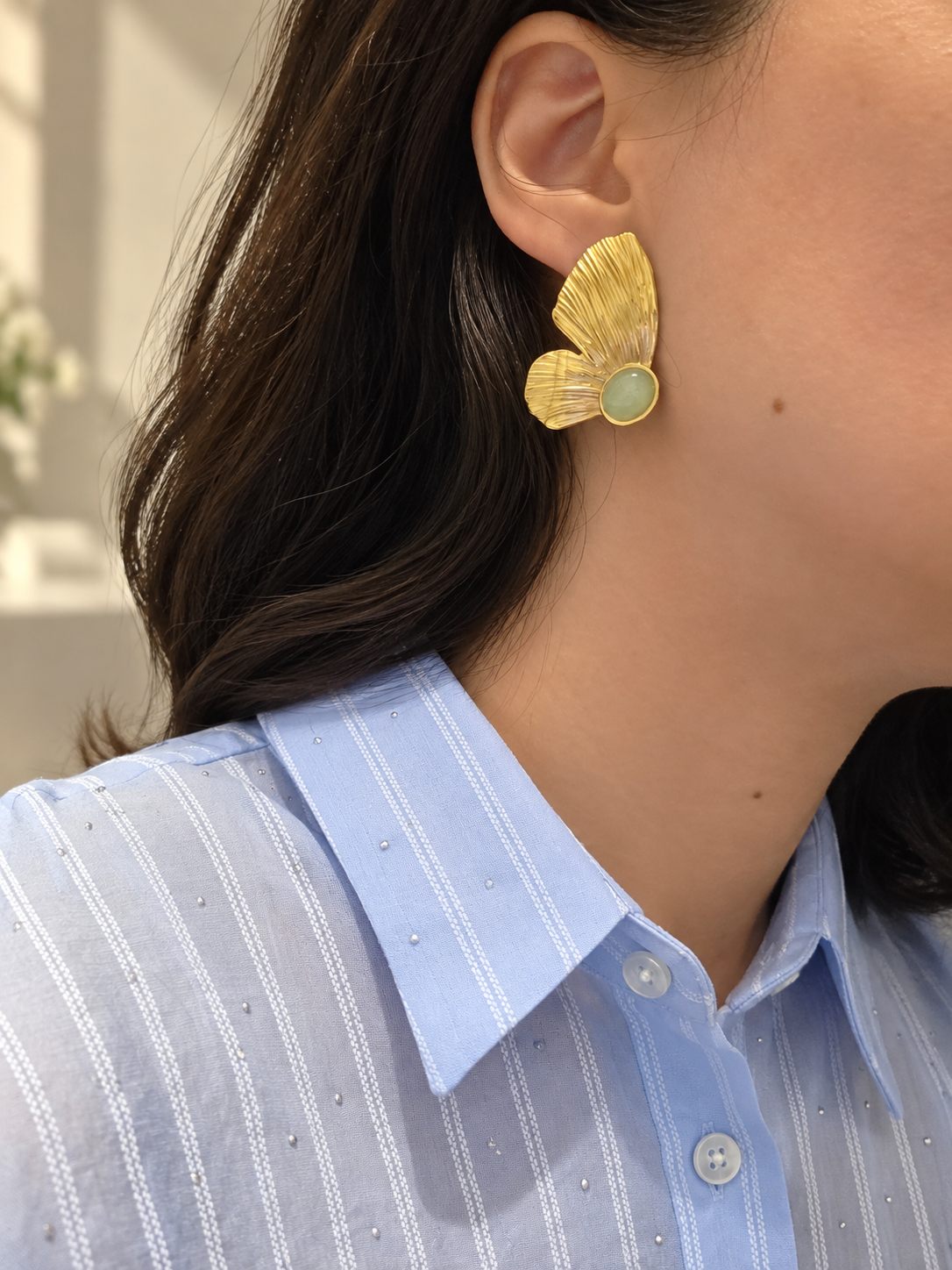 Gilded Petal Earrings