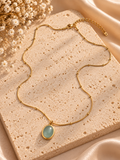 Celeste Aqua Pendant Necklace