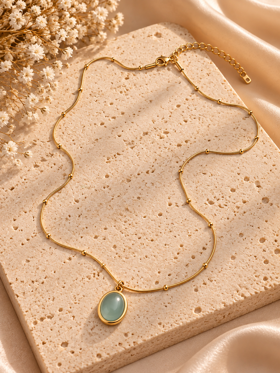 Celeste Aqua Pendant Necklace