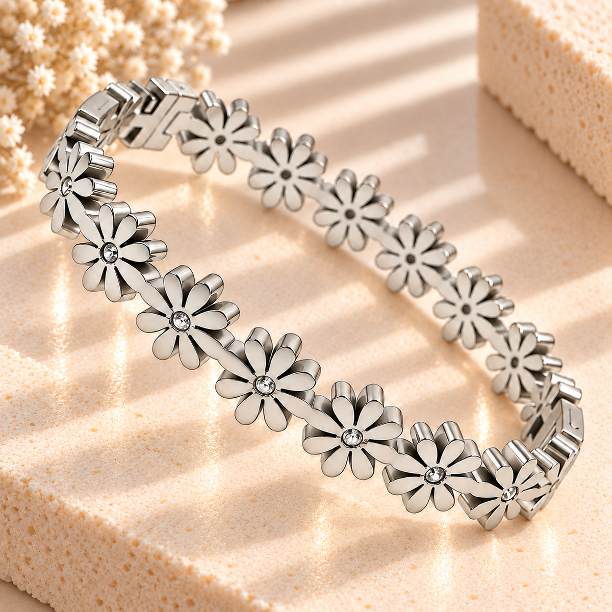 The Silver Daisy Bangle