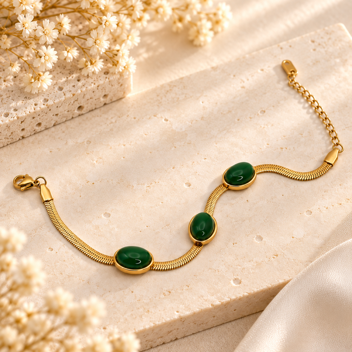Emerald Trio Bracelet