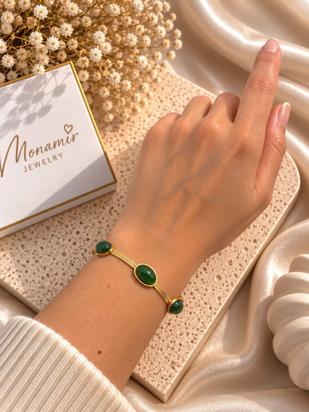 Emerald Trio Bracelet