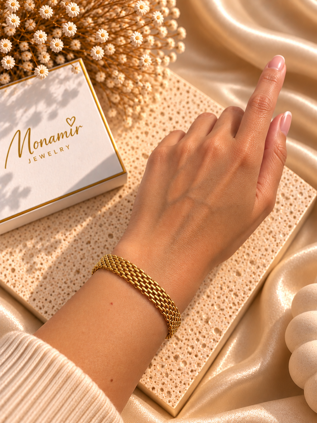 Golden Cascade Bracelet