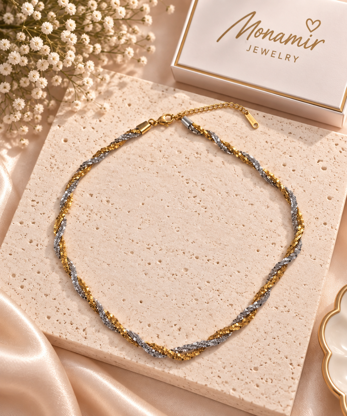 Celeste Two-Tone Twist Necklace