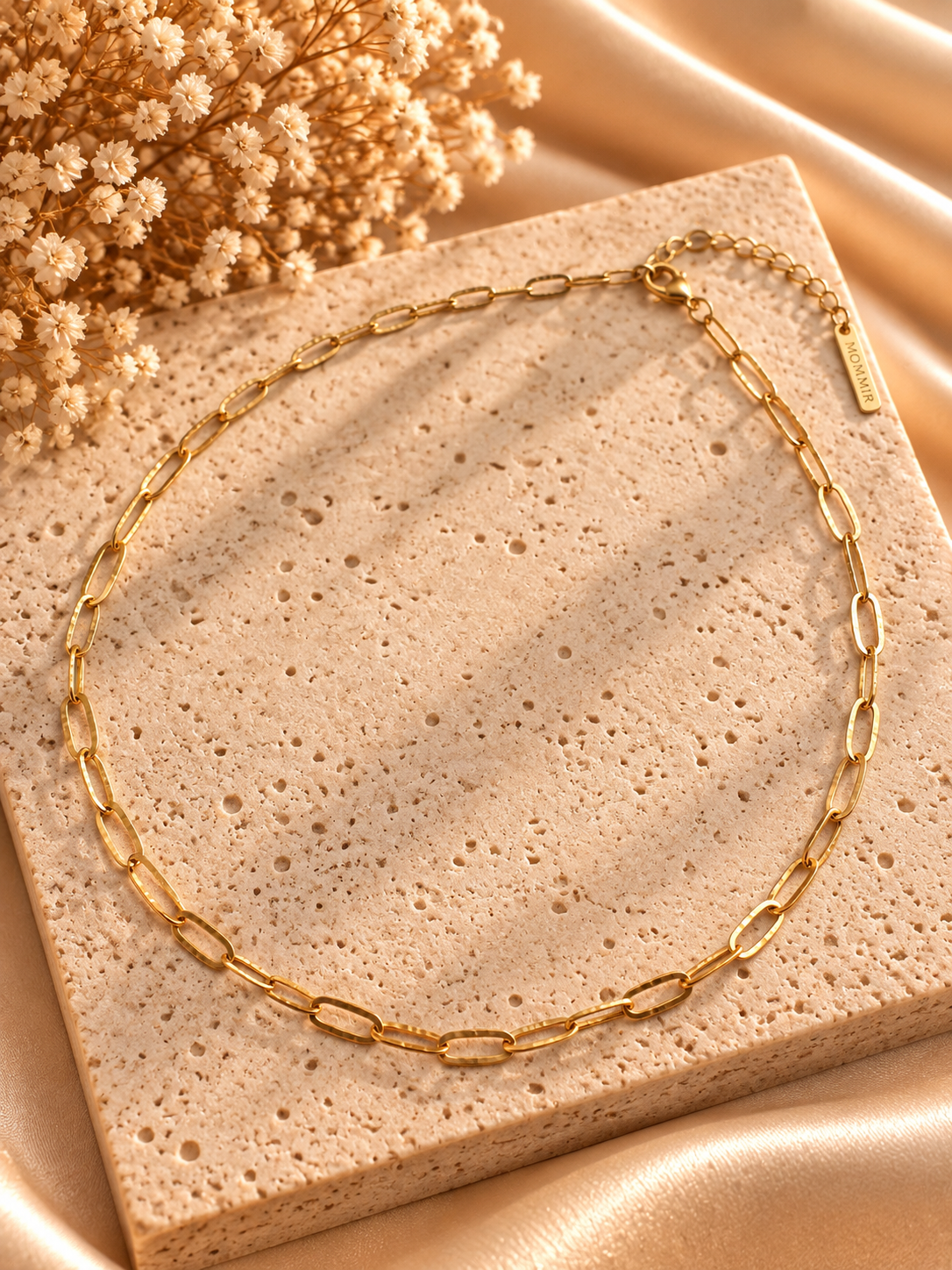 Amara Hammered Link Necklace