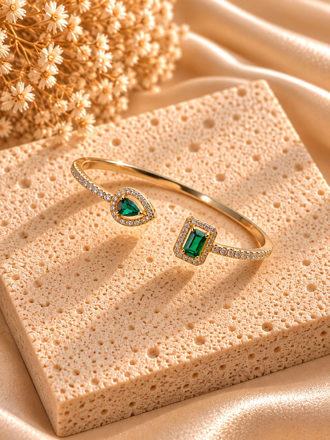 Emerald Duet Cuff